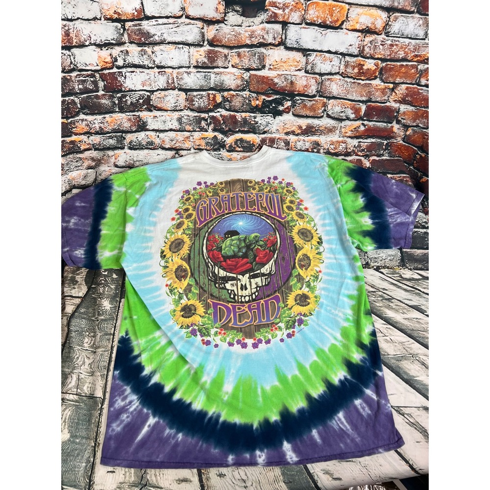 Vintage 1999 Liquid Blue Grateful Dead Terrapin Station Tie Dye T-Shirt 2XL Mens - Picture 2 of 7